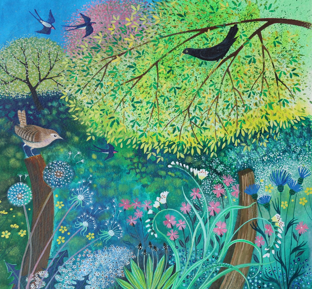 Jennys Garden, 2017, (akryl) af Lisa Graa Jensen