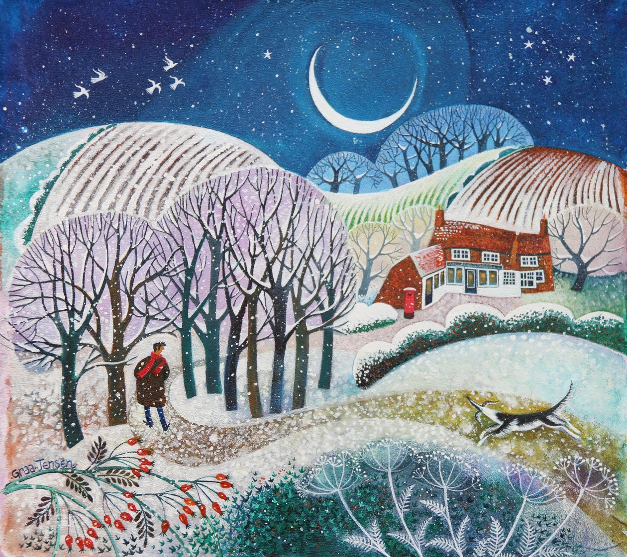 Cold Snap, 2021 (akryl på lærred) af Lisa Graa Jensen
