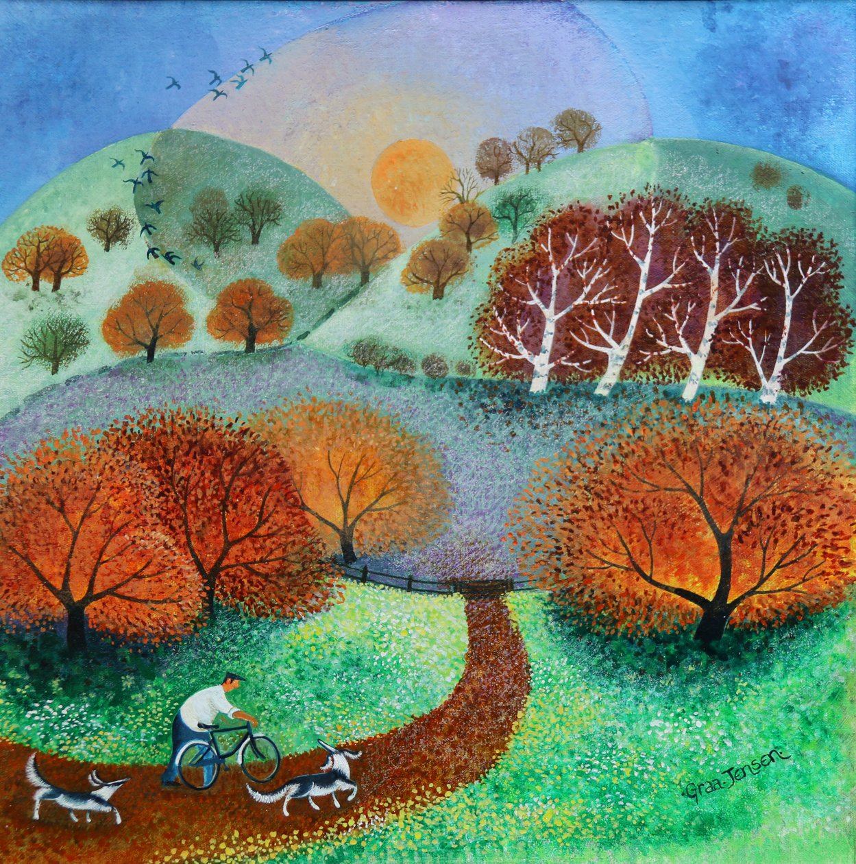 First Light, 2021, (akryl på lærred) af Lisa Graa Jensen