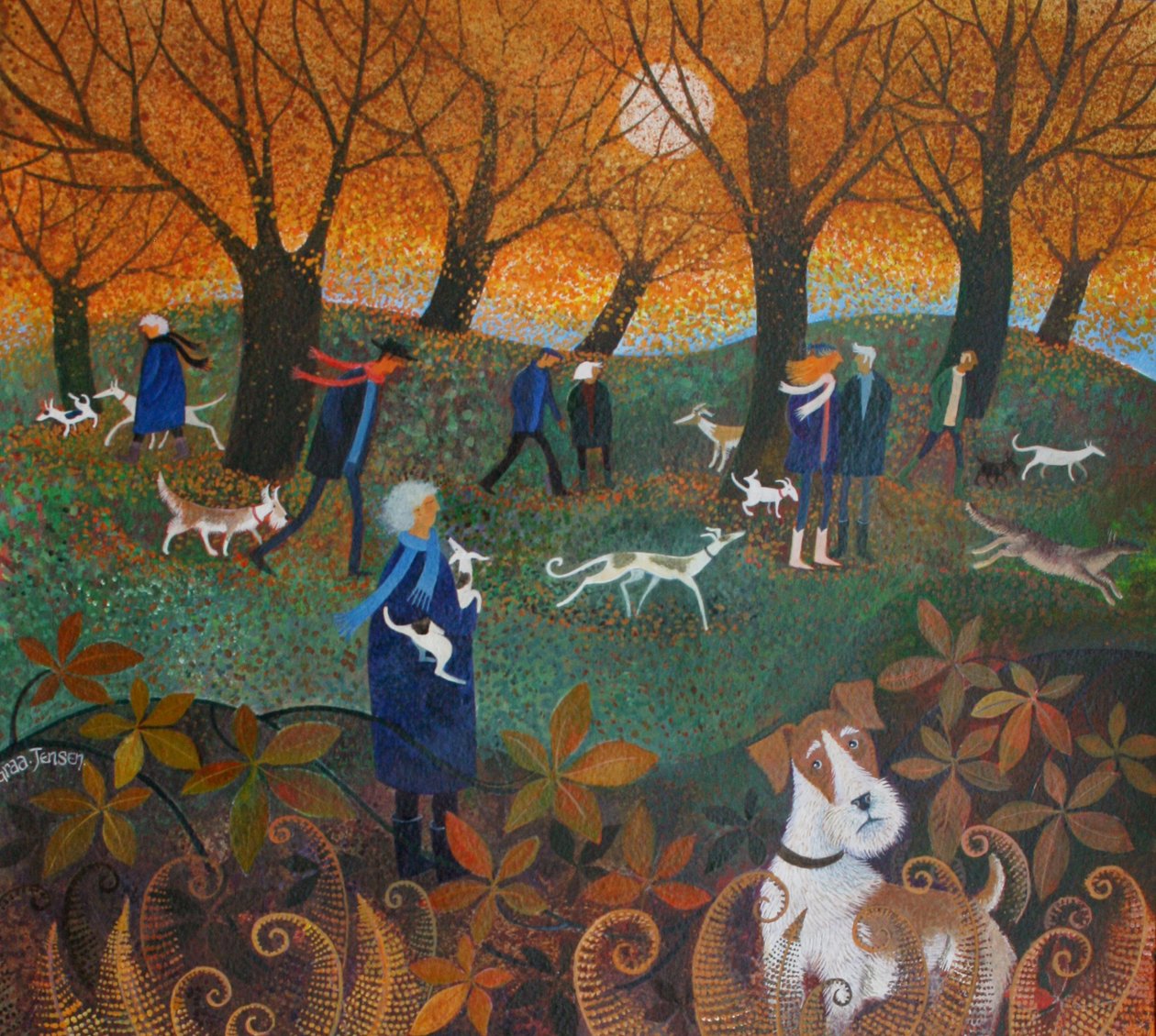 Hide and Seek, 2015, (akrylblæk på papir) af Lisa Graa Jensen
