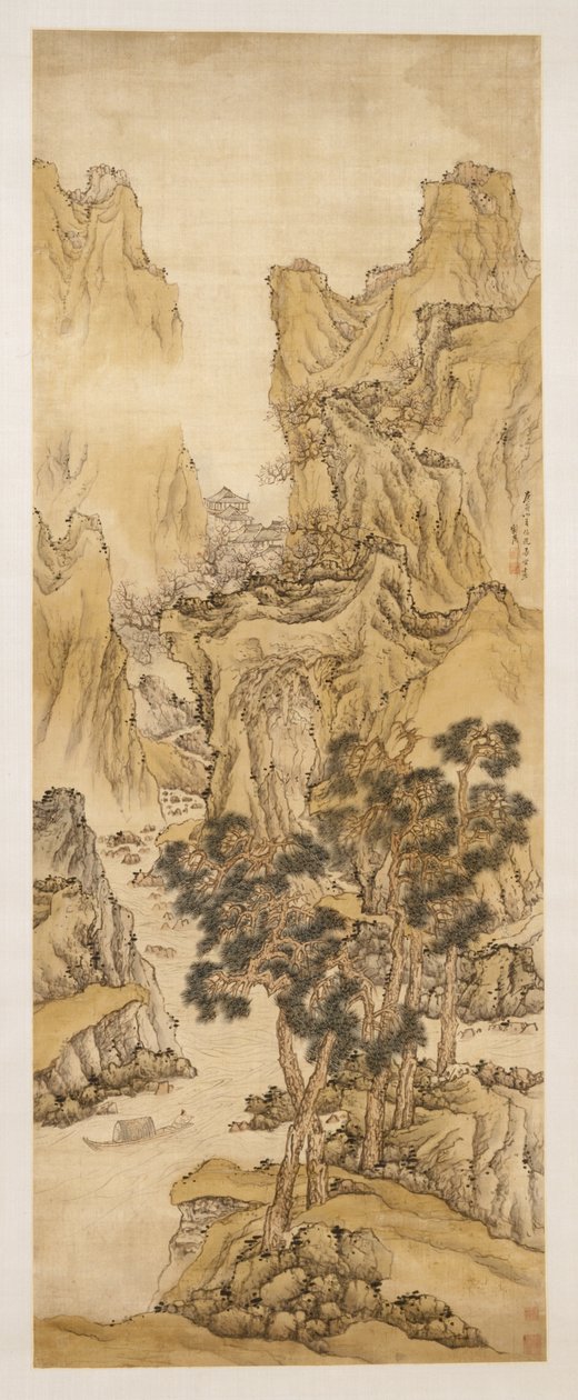 The Peach Blossom Spring, 1650. af Liu Du