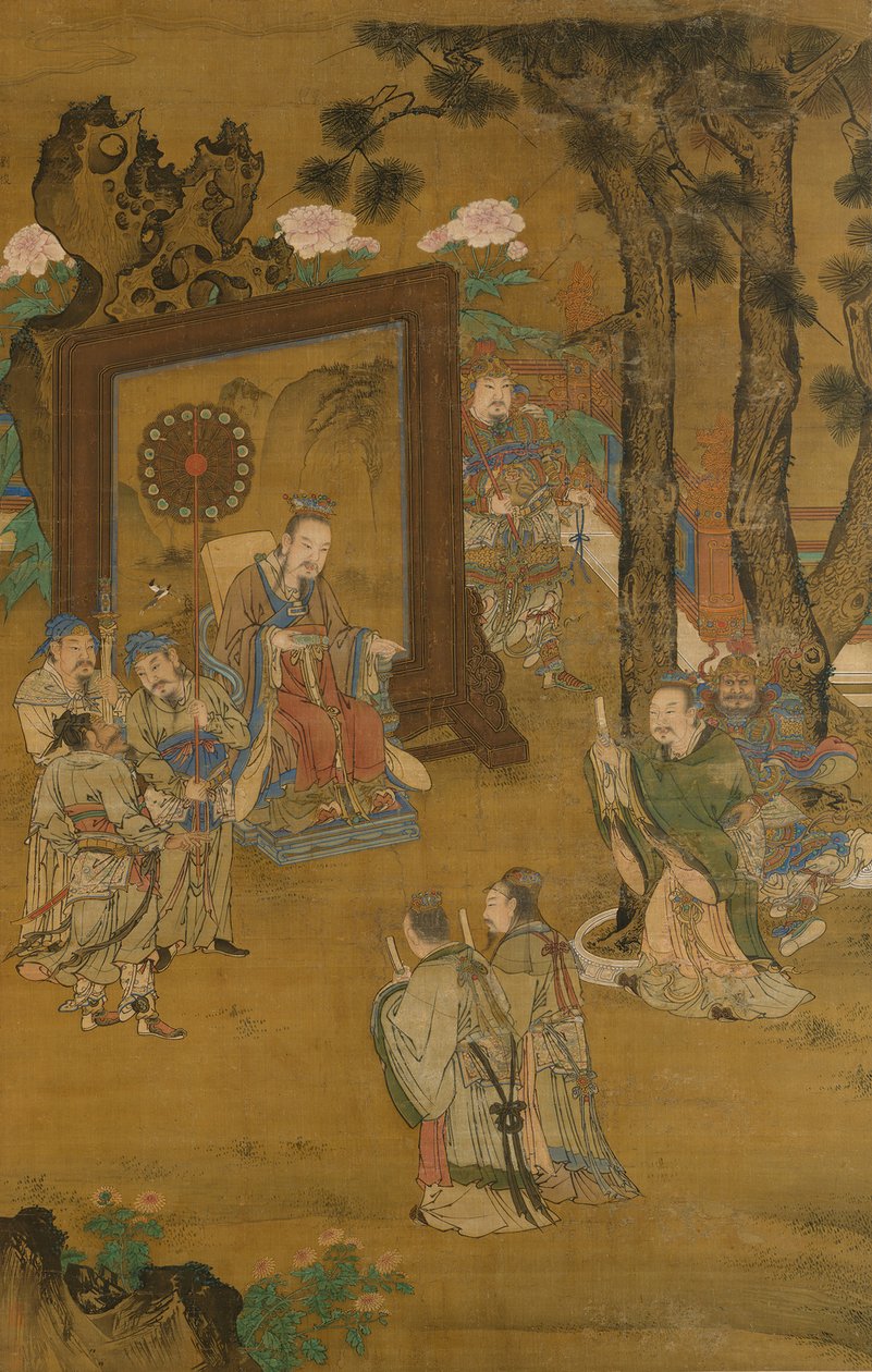 Remonstrerende med kejseren, slutningen af det 15.-begyndelsen af det 16. århundrede. af Liu Jun
