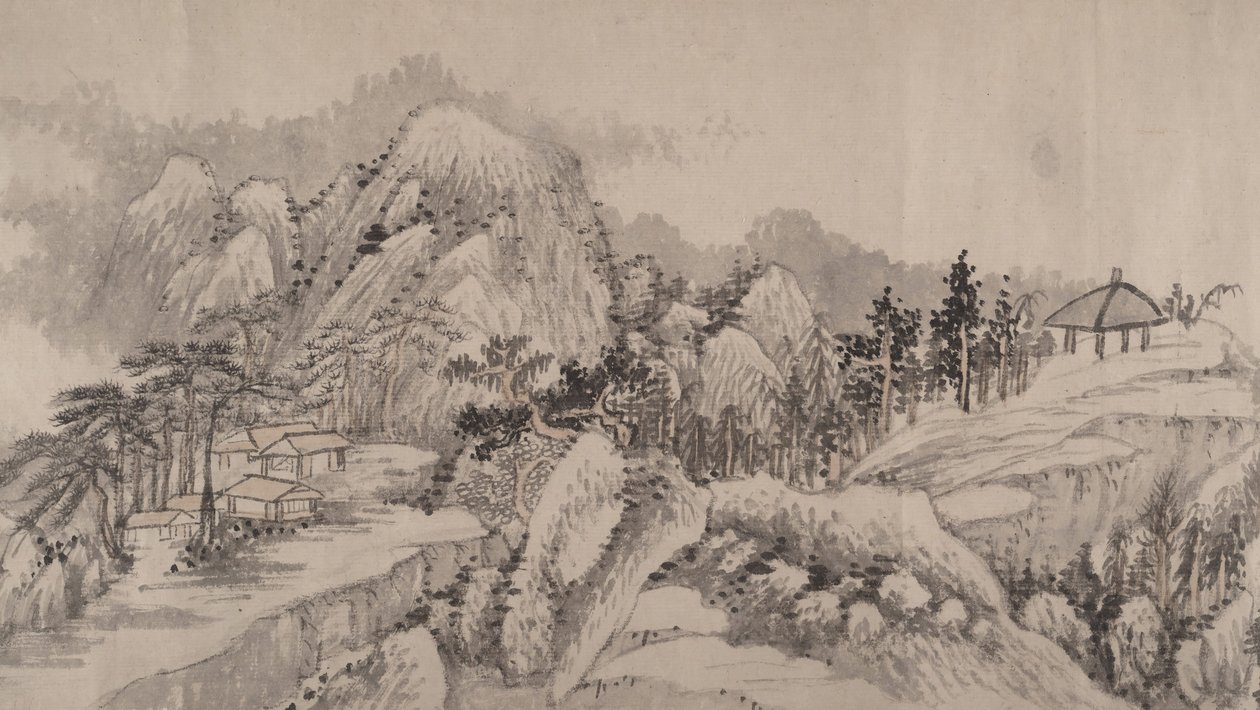 Fjerntliggende dale og dybe skove, dateret 1678. af Liu Yu
