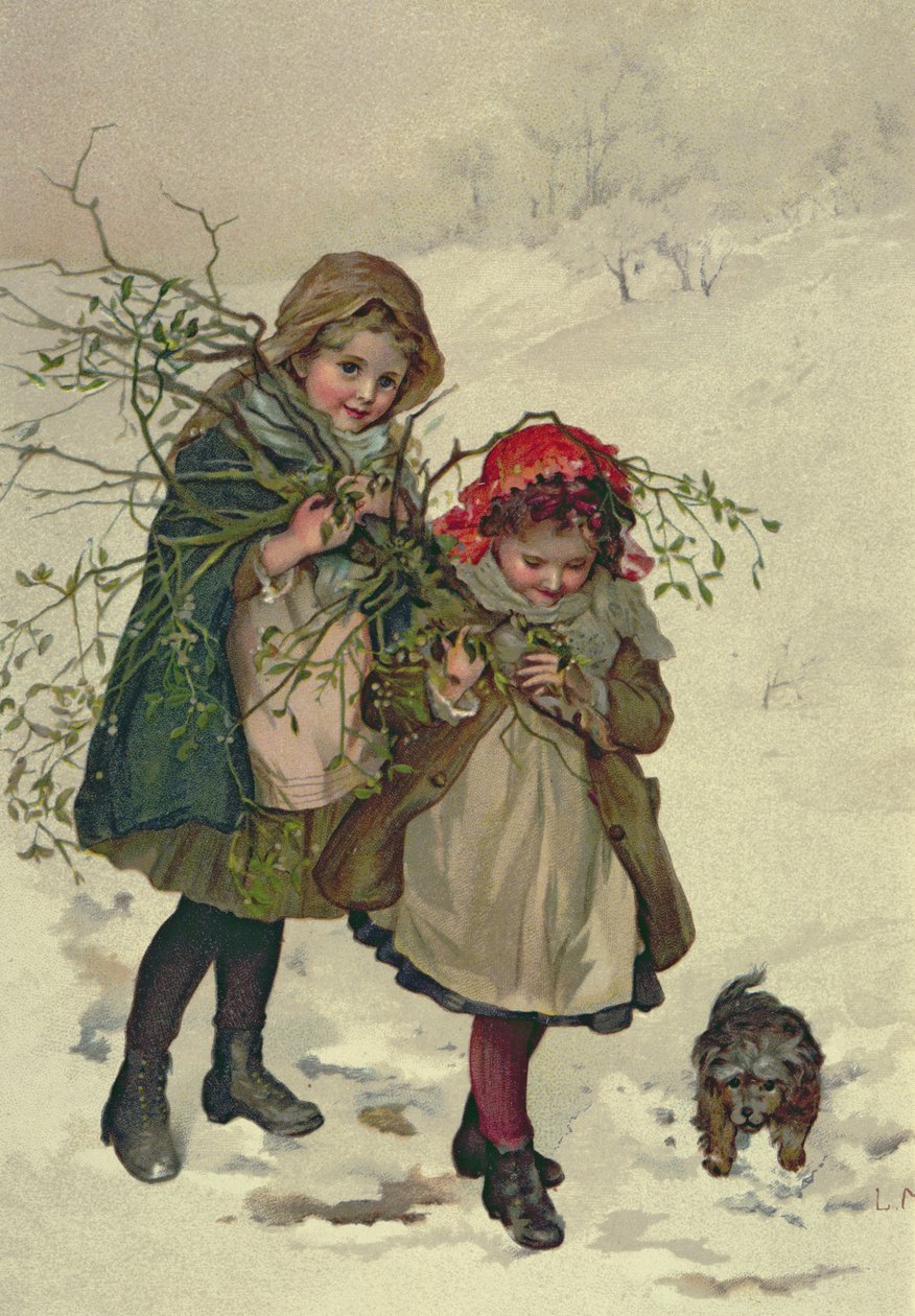 Illustration fra Christmas Tree Fairy, pub. 1886 af Lizzie Mack