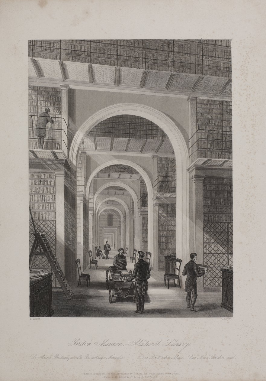 British Museum, Holborn, ca. 1850 (gravering) af Llewellyn (after) Jewitt