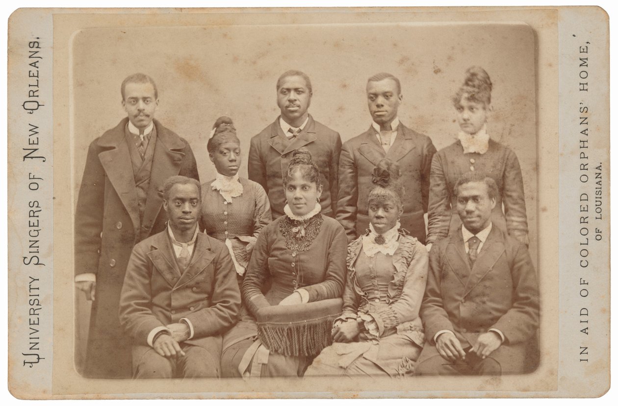 Universitetssangere fra New Orleans, ca. 1879 (foto) af Llewellyn A. Sawyer