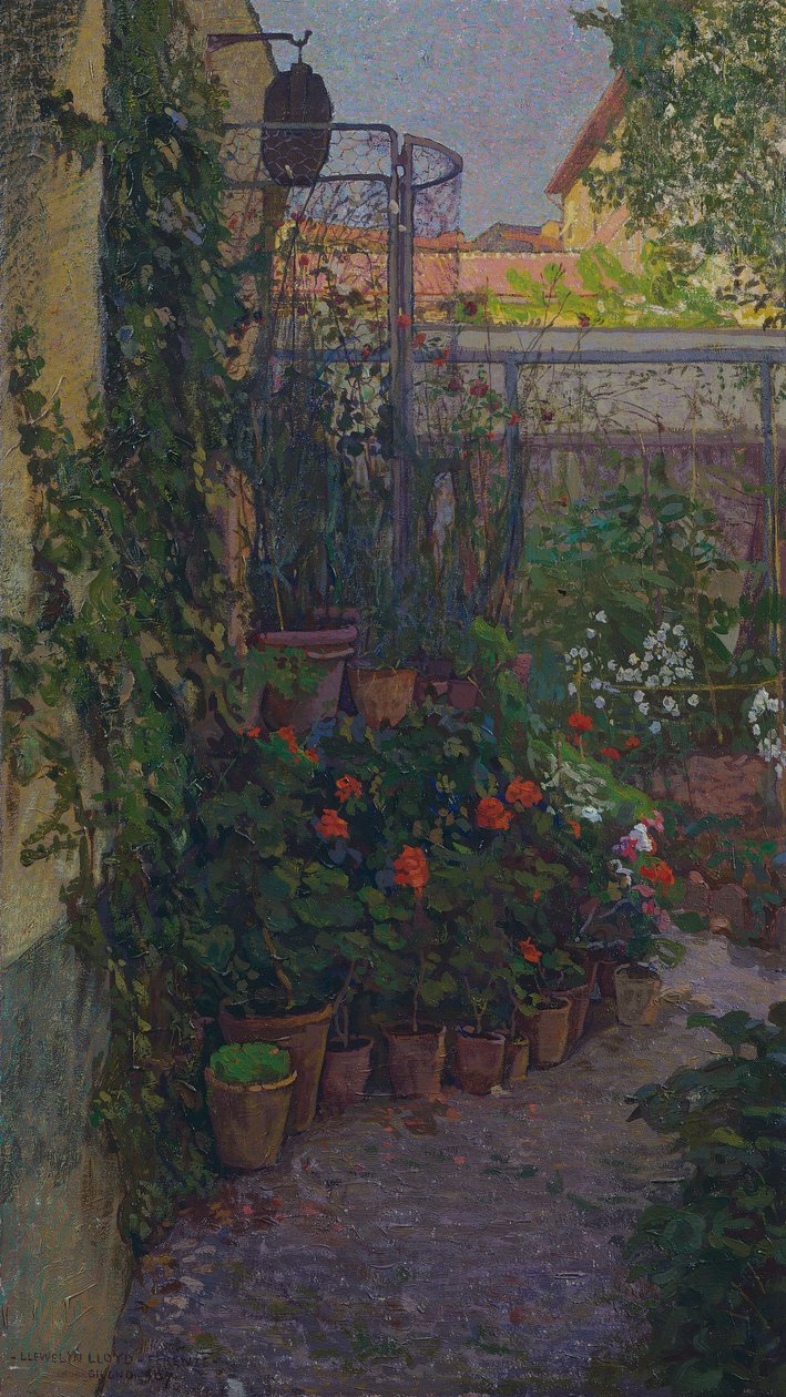 Triptykonen eller haven i blomst (sidepanel) 1907 af Llewelyn Lloyd