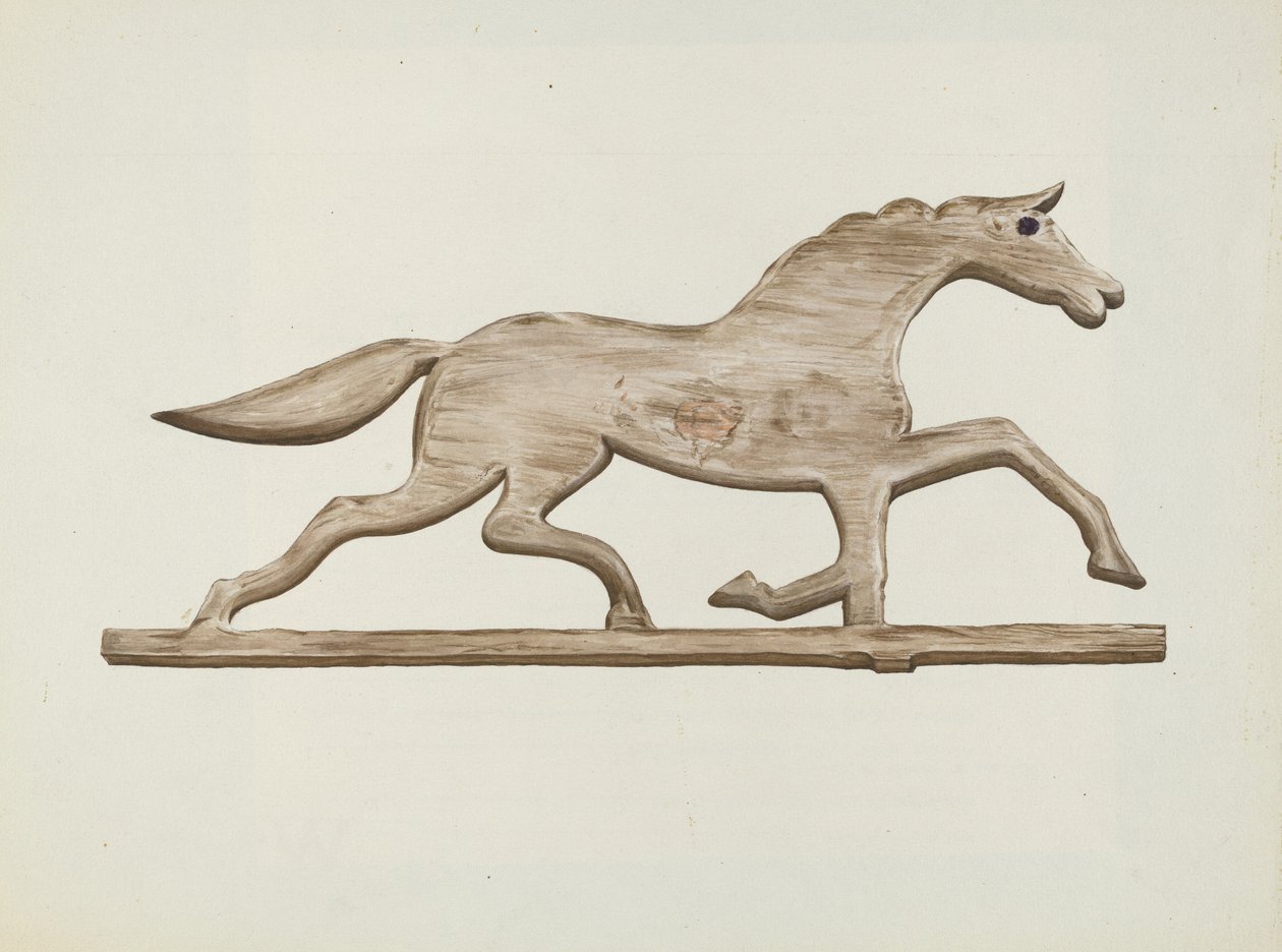 Hestevejrhane, ca. 1938. af Lloyd Broome