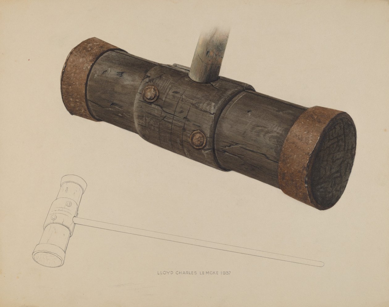 Caulking Hammer, 1937. af Lloyd Charles Lemcke