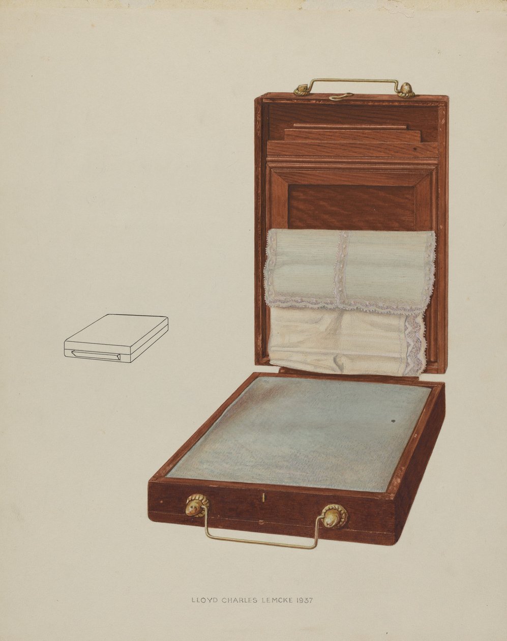 Pude Sham Holder, 1937. af Lloyd Charles Lemcke