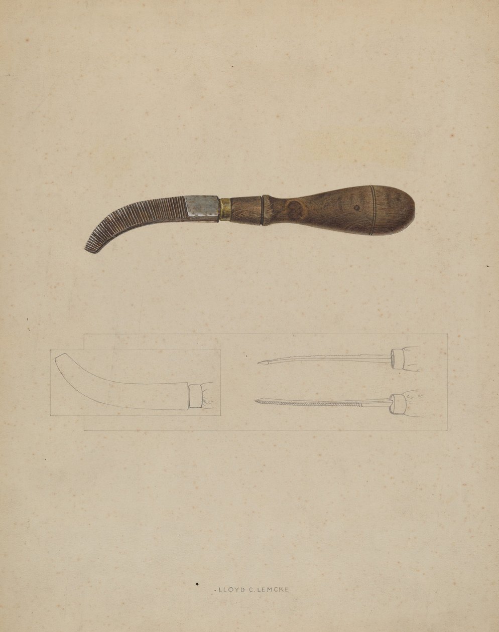 træpindefil, ca. 1937. af Lloyd Charles Lemcke