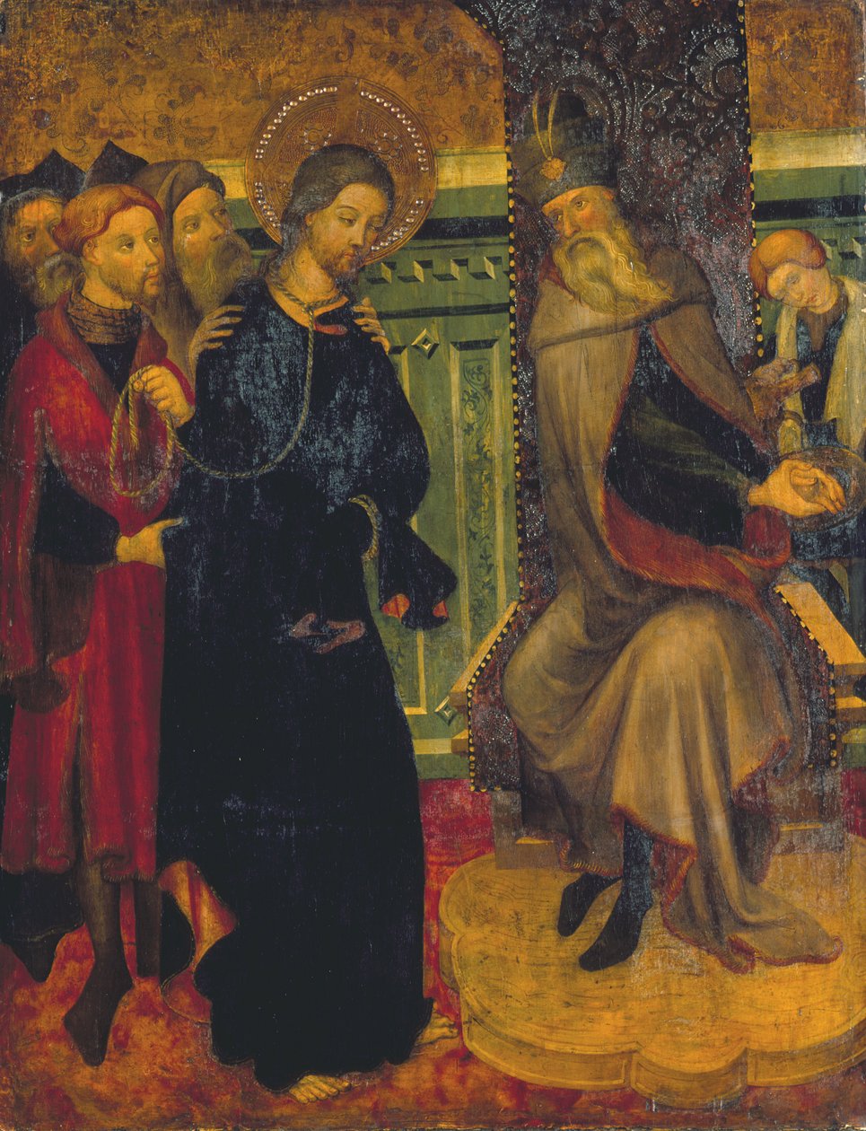 Kristus før Pilatus, ca. 1420-1425 (tempera på panel) af Lluís Borrassà