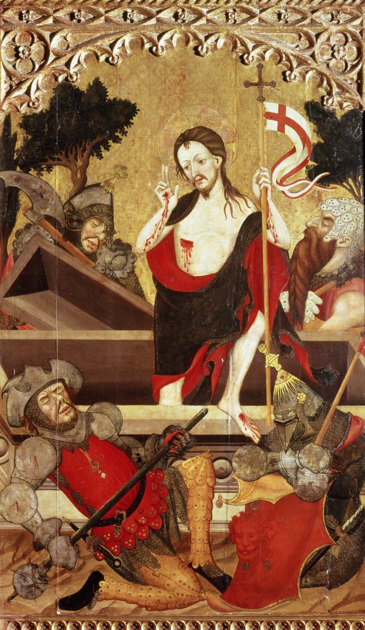 Opstandelsen (tempera på panel) af Lluís Borrassà
