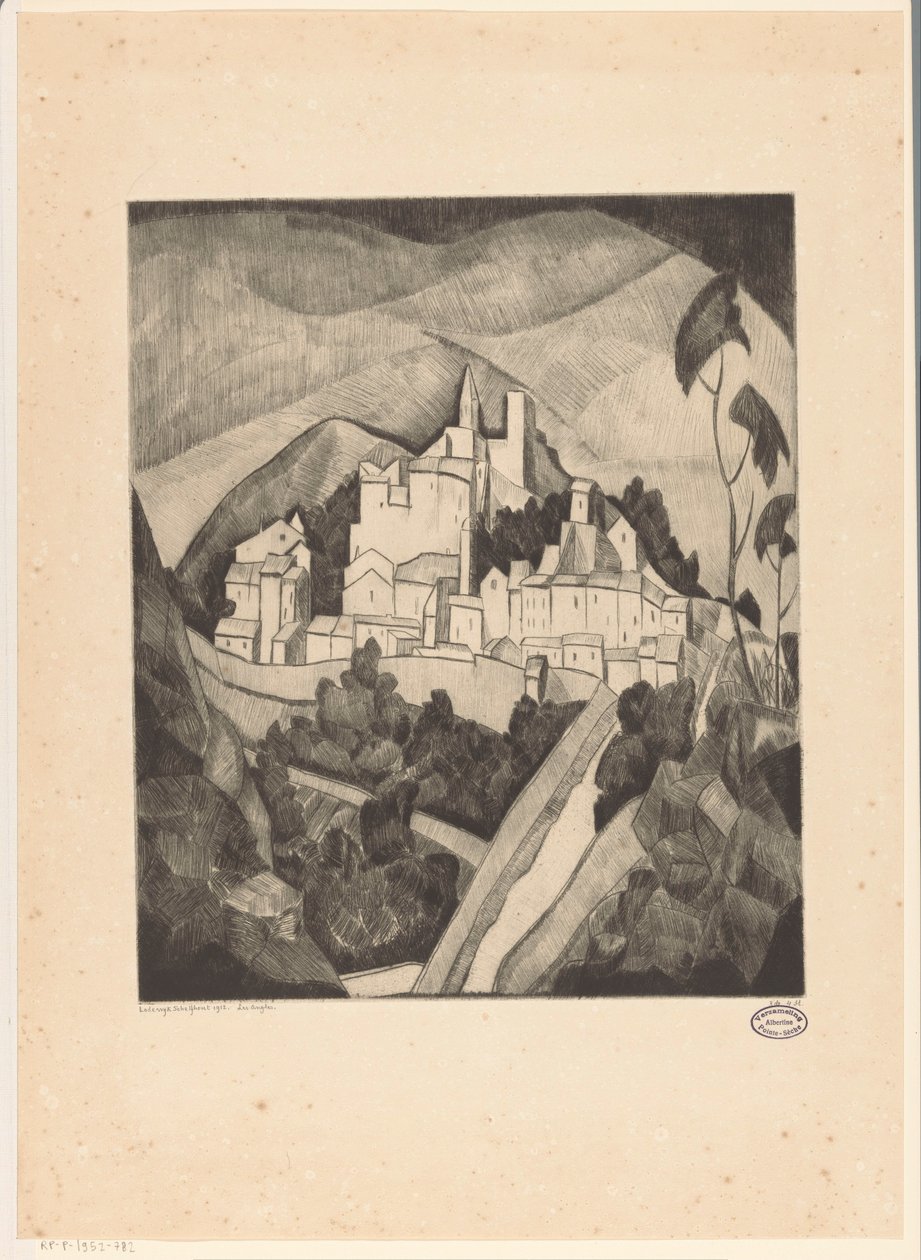 Les Angles I (original titel på objekt) af Lodewijk Schelfhout (signed by artist)