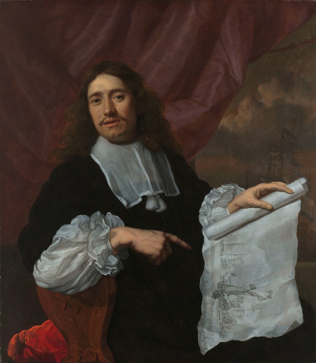 Willem van de Velde II (1633-1707), maler af Lodewijk van der Helst