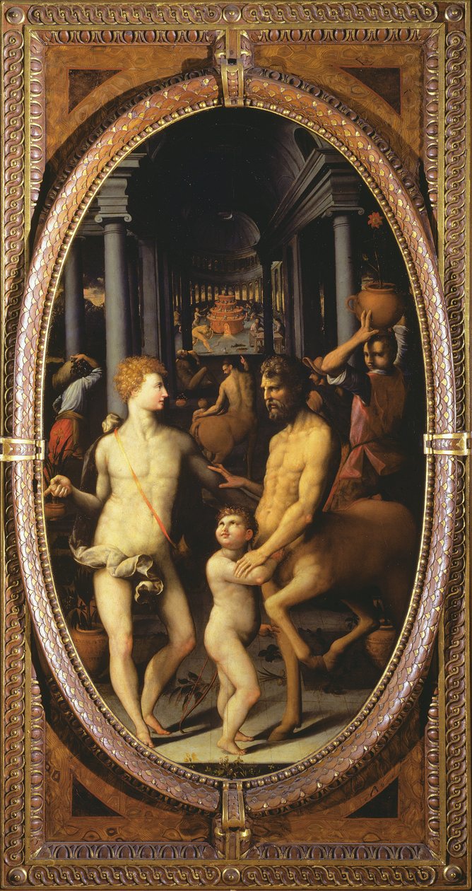 Apollo og Chiron, 1572 (skifer) af Lodovico Buti