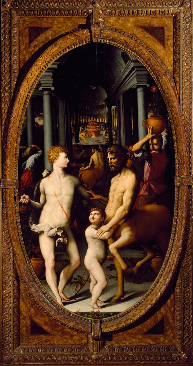 Apollo og Kentauren Chiron (maleri af Lodovico Buti