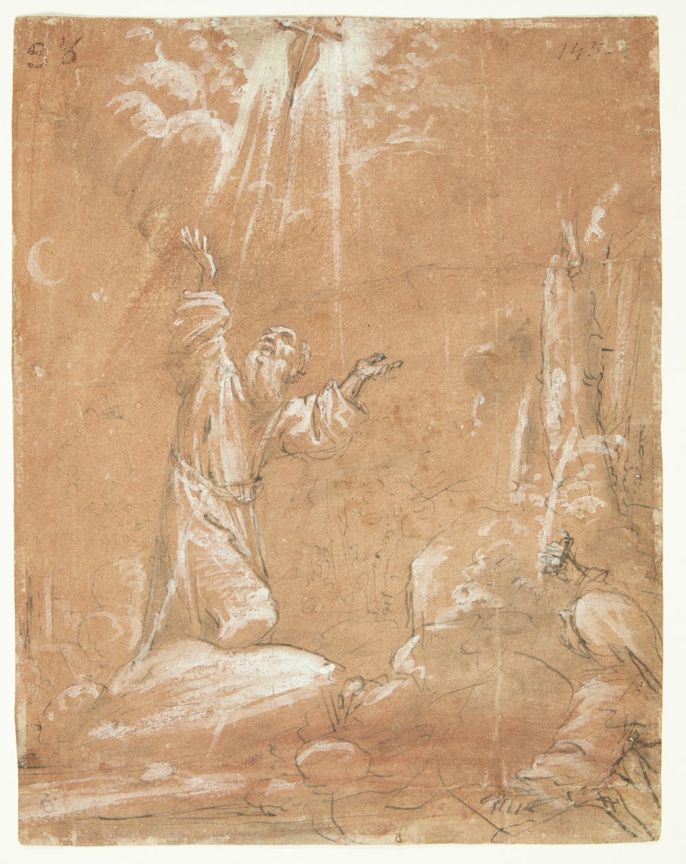 Den Hellige Frans af Assisi stigmatisation af Lodovico Carracci