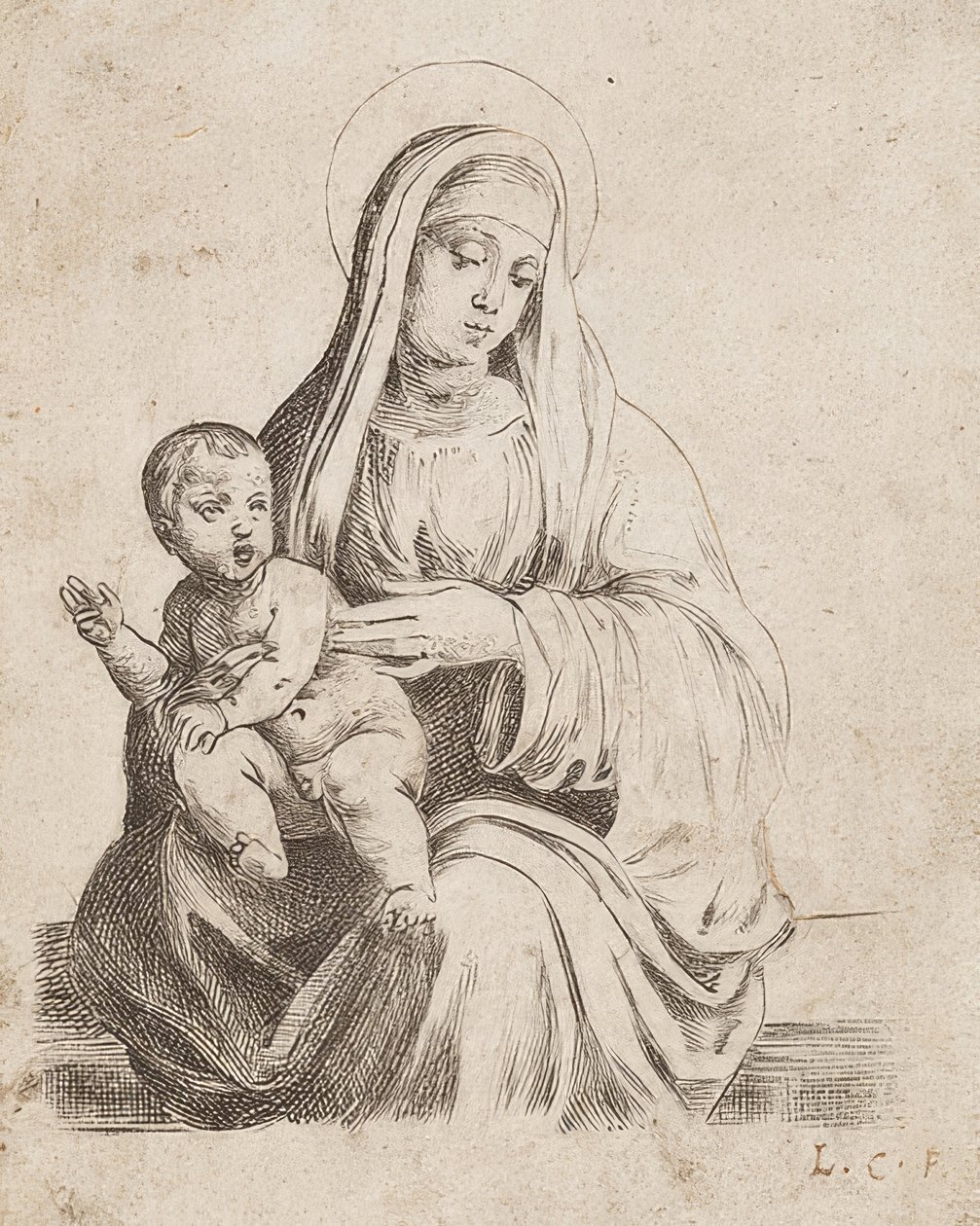 Den smukke lille Madonna af Giacomo Francia af Lodovico Carracci