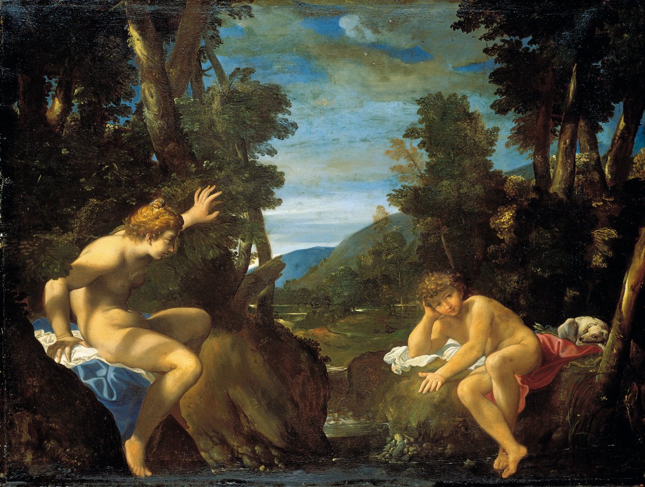 Salmacis og Hermafroditus af Lodovico Carracci