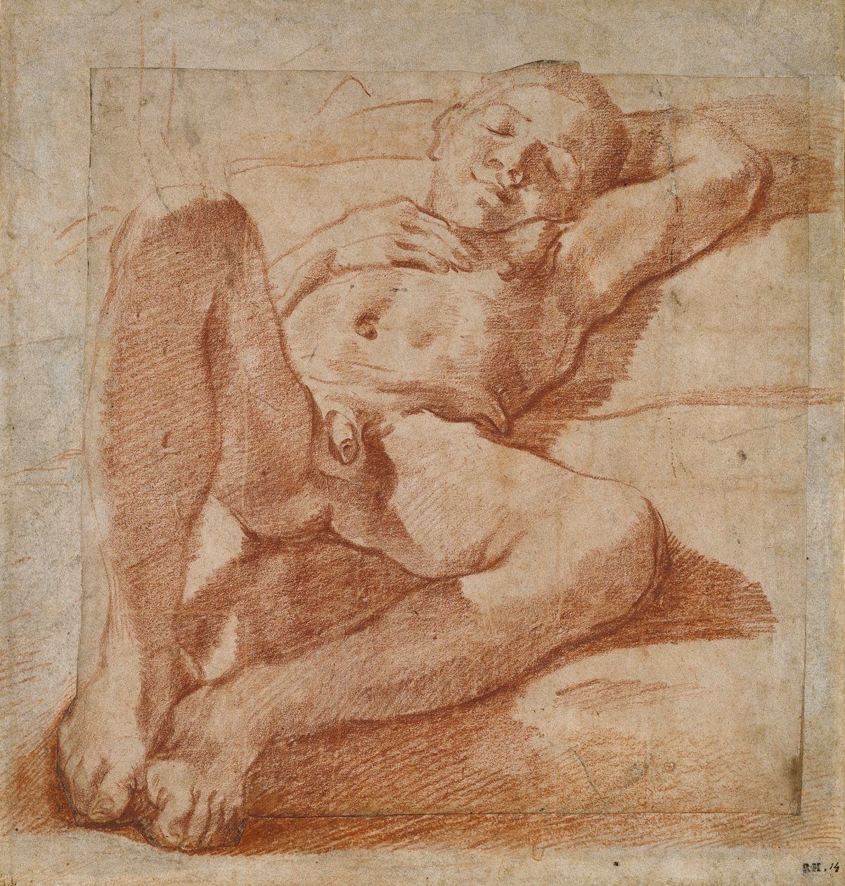 Studie af en nøgen dreng, 1575-1619 af Lodovico Carracci