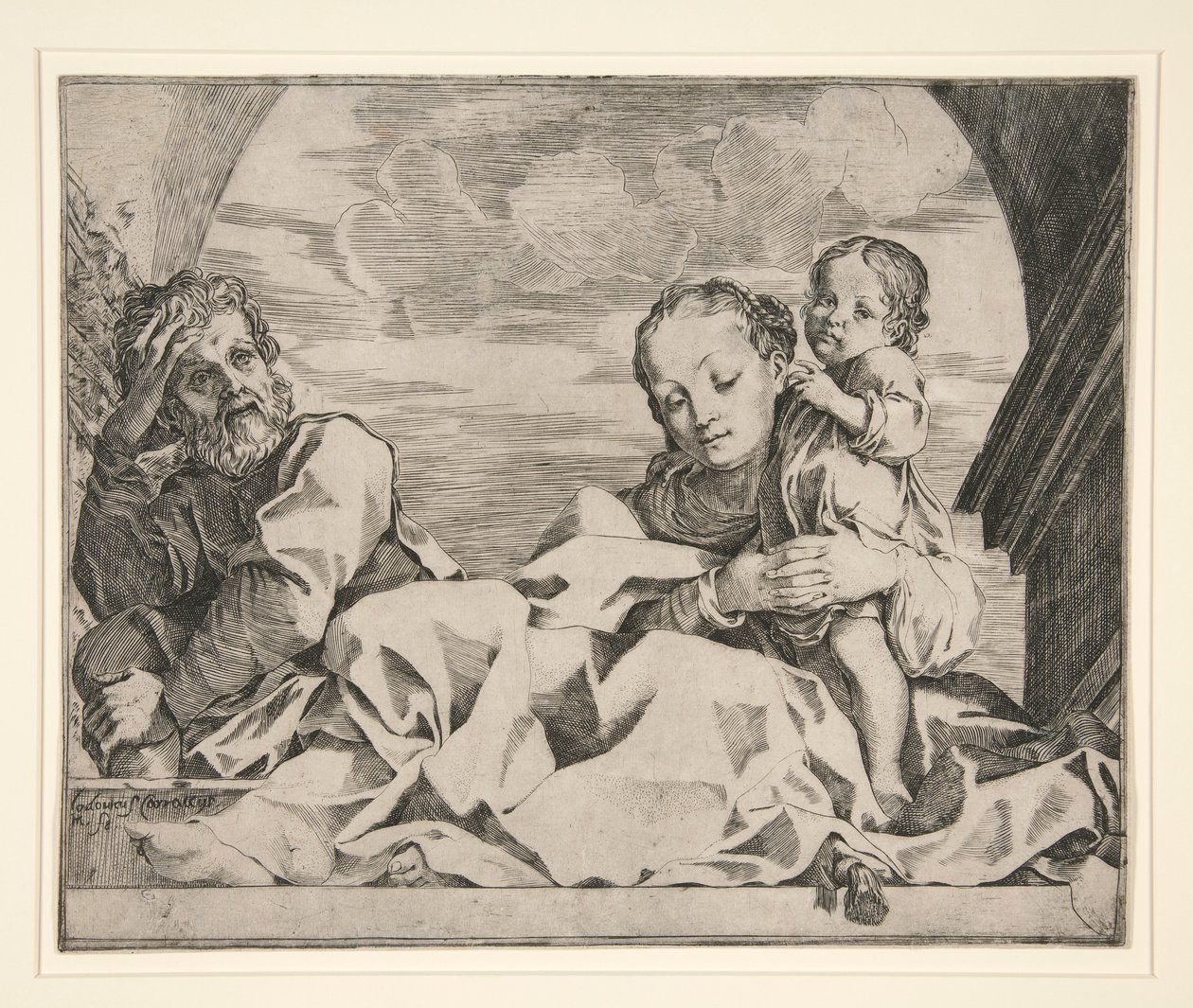 Den hellige familie af Lodovico Carracci