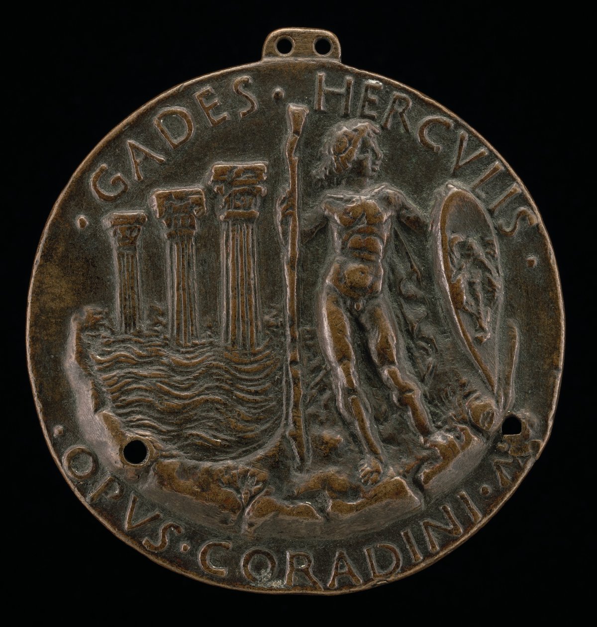 Herkules og tre søjler i havet [omvendt], 1472. af Lodovico Corradini