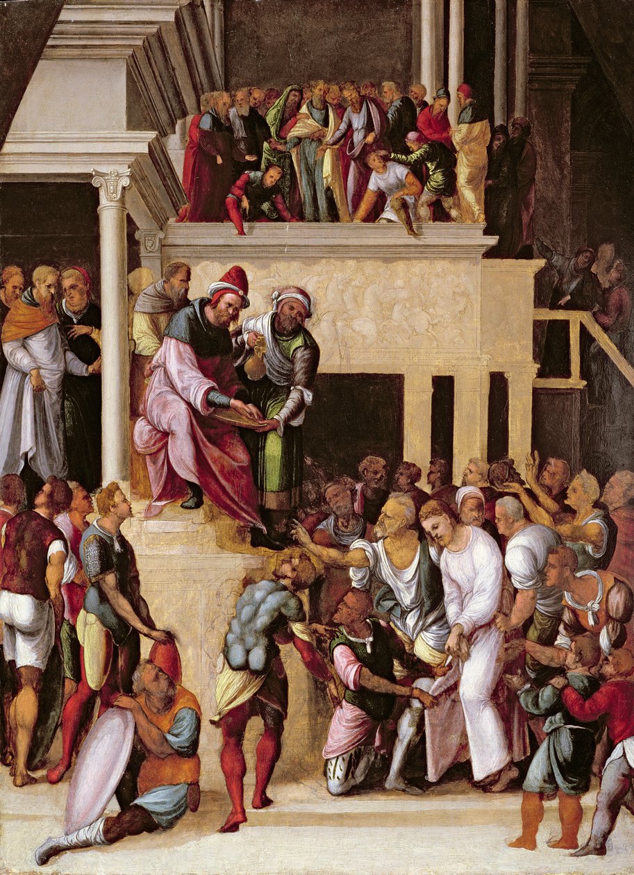 Kristus før Pilatus, ca. 1530 af Lodovico Mazzolino