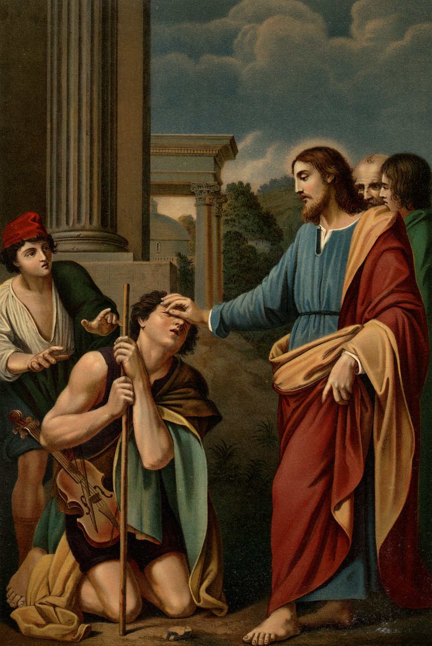 Helbredelsen af de blinde af Lodovico after Carracci