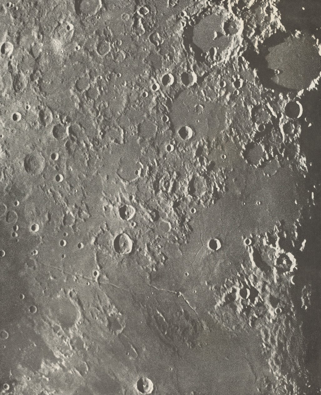 Photographie Lunaire Albategnius - Triesnecker - Manilius af Loewy et Puiseux
