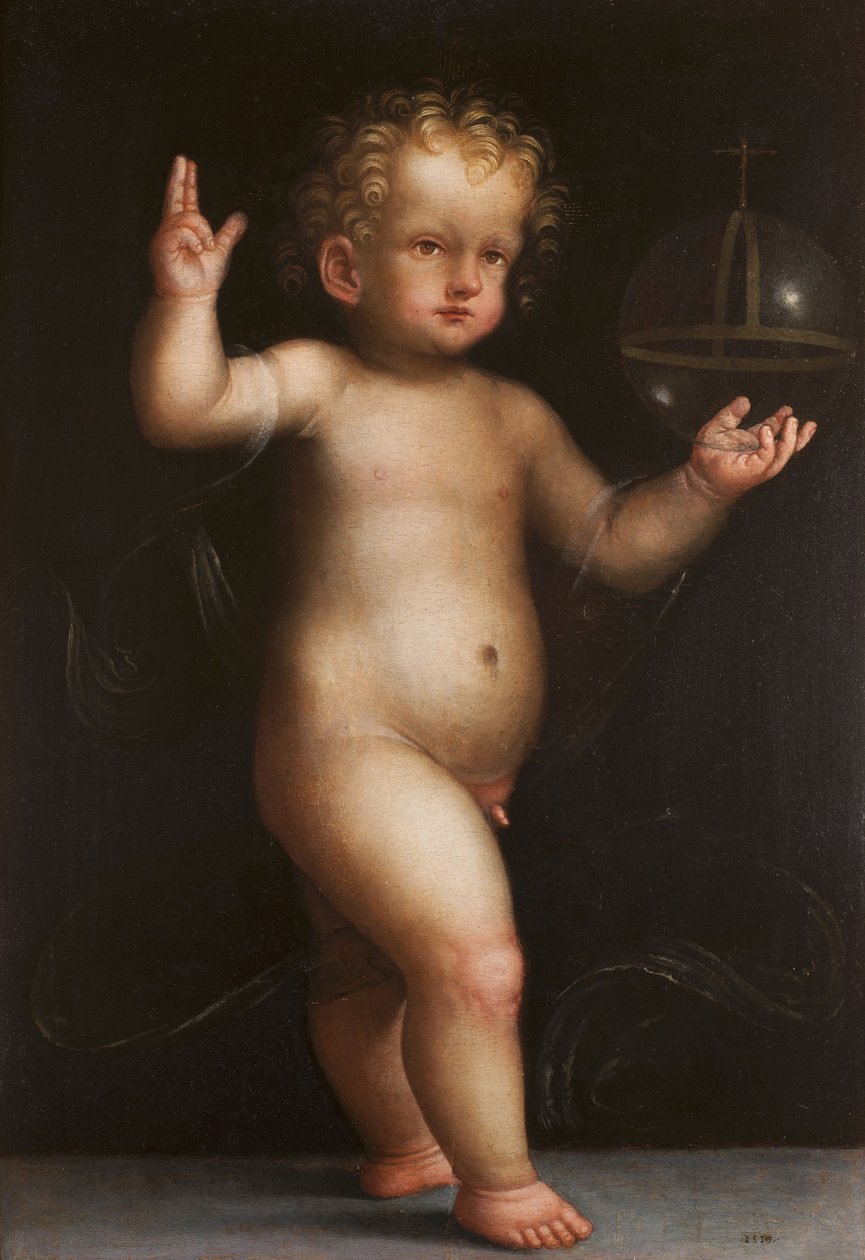 Jesus som frelser Mundi, 1519 af Lombard School