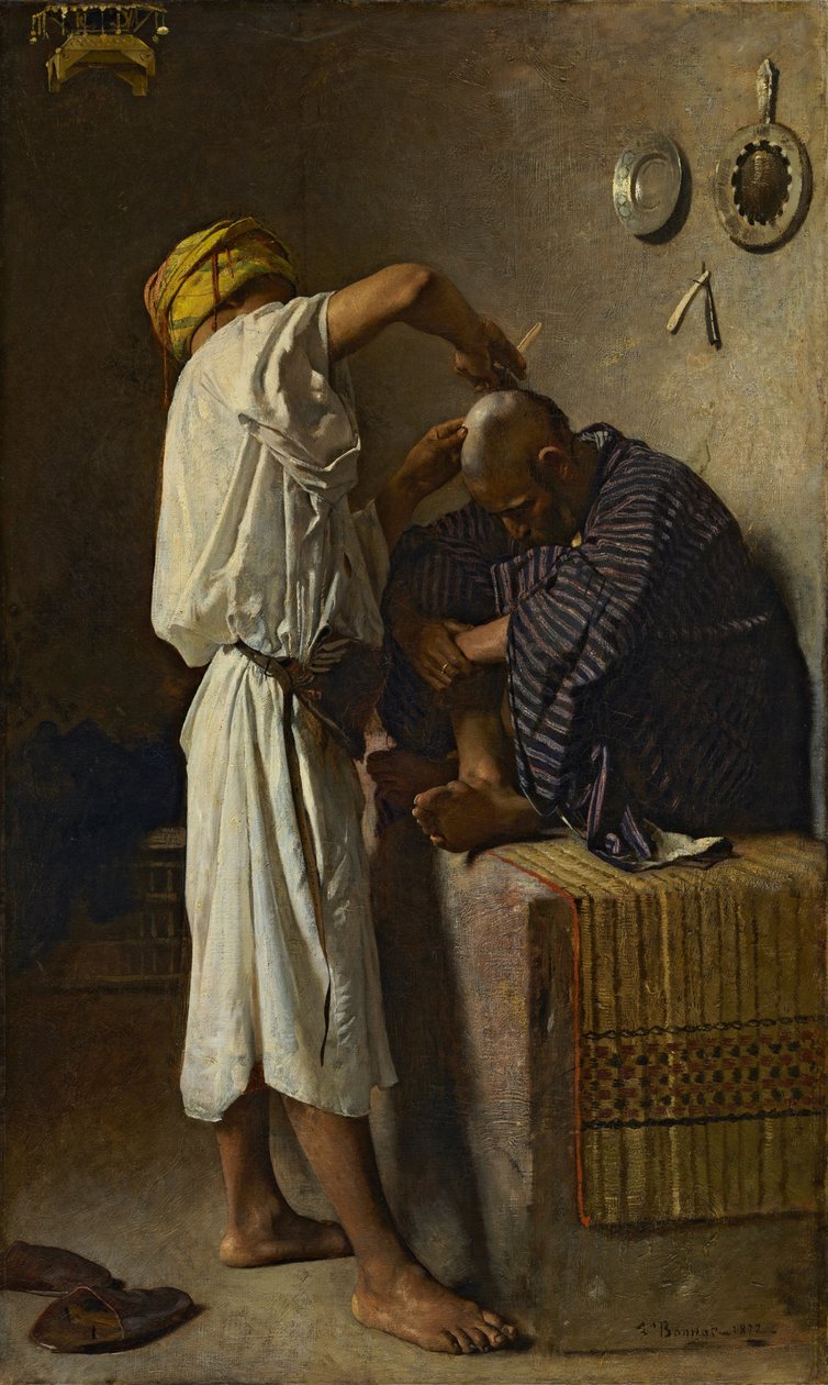 En orientalsk barbersalon af Léon Bonnat