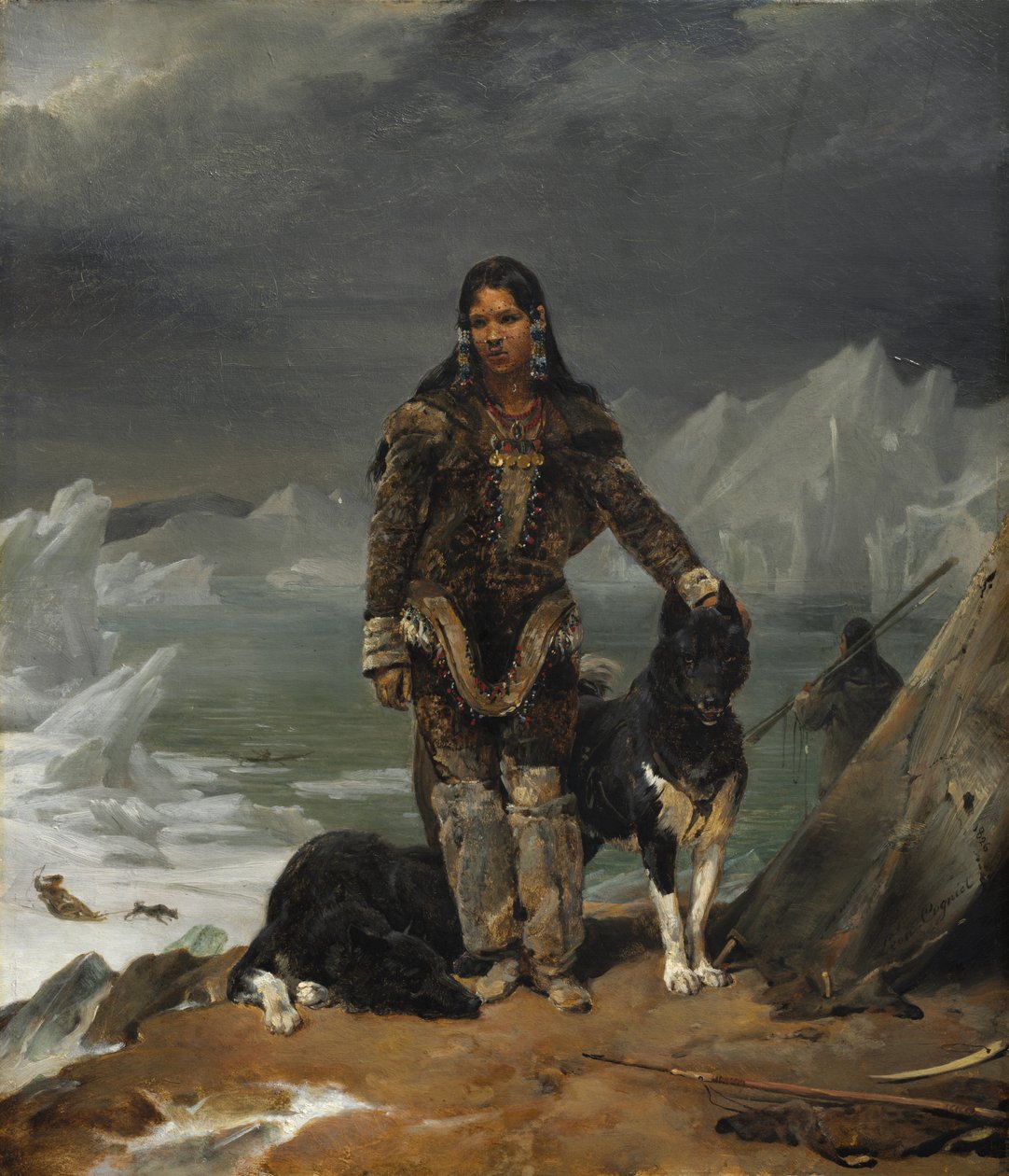 En kvinde fra eskimoernes land, 1826. af Léon Cogniet