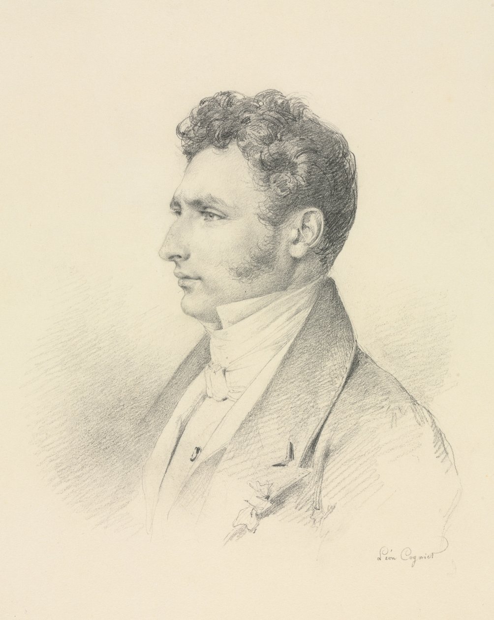 Portræt af en gentleman af Léon Cogniet