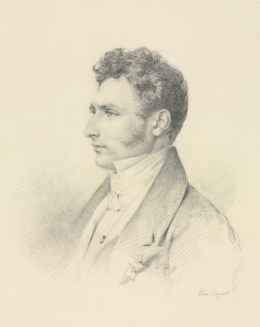 Portræt af en gentleman, ca. 1835. af Léon Cogniet