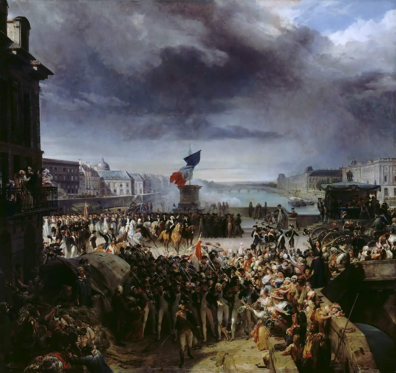 Nationalgarden i Paris rejser til hæren, september 1792 af Léon Cogniet