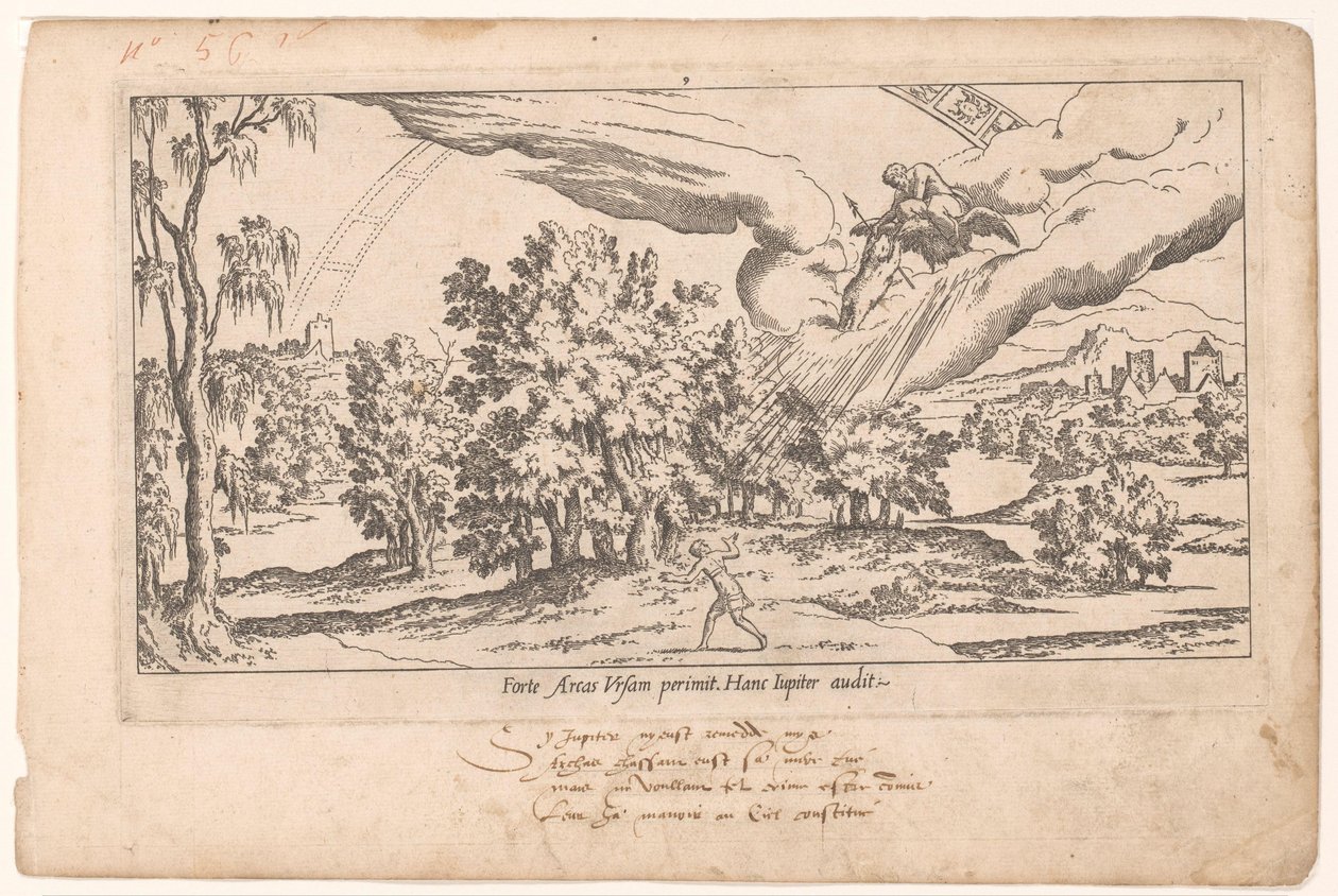 Callisto optages af Jupiter på stjernehimlen Le Fable de Calisto (serietitel) Myth of Callisto (serietitel) af Léon Davent (attributed to)