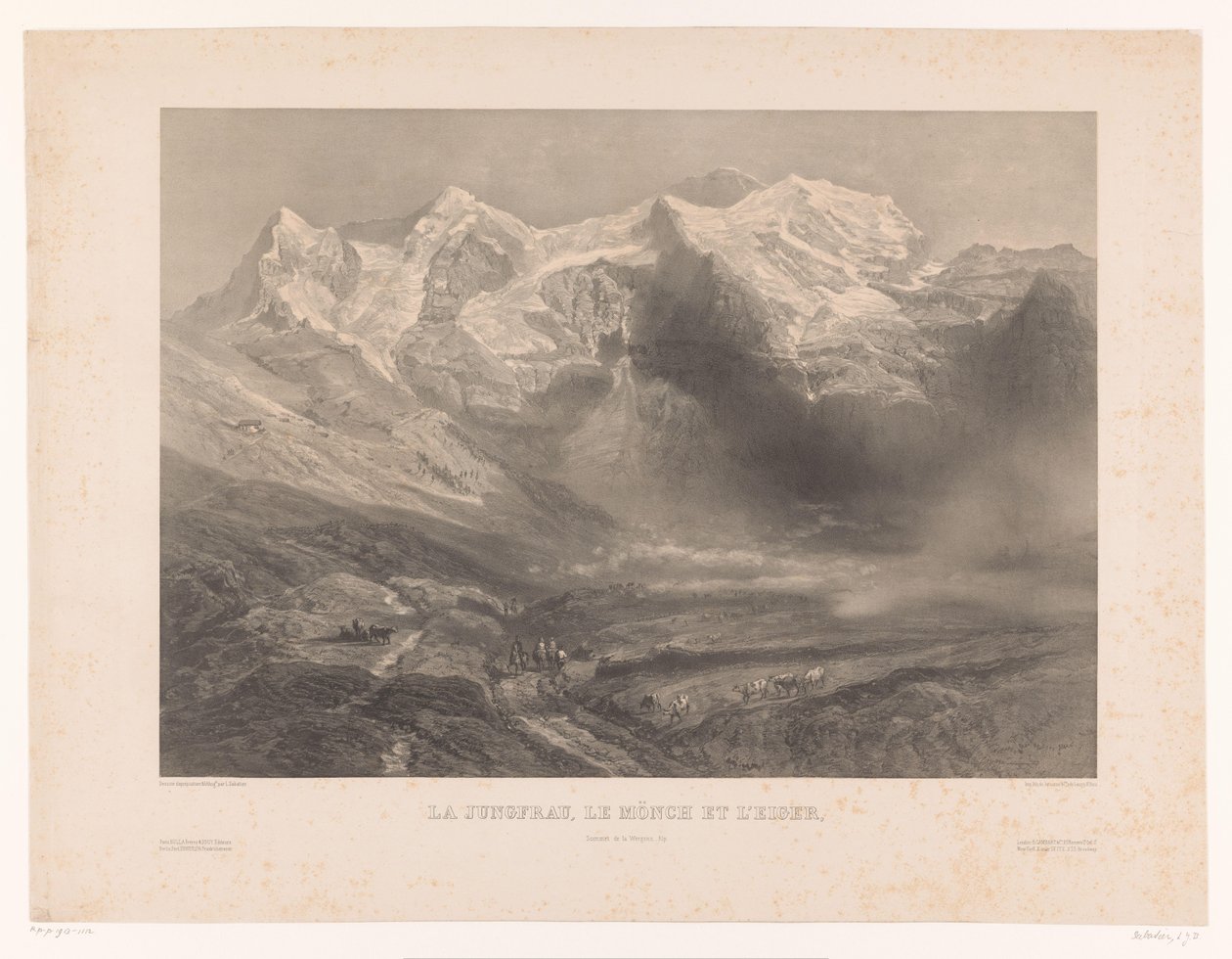 Udsigt over bjergene Jungfrau, Mönch og Eiger La Jungfrau, le Mönch et l