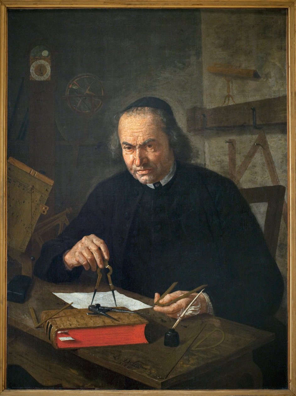 Portræt af Abbe Nicolas Joseph Neuray (1706-1774). Maleri af Leonard Defrance (1735-1805), Olie på lærred af Léonard Defrance