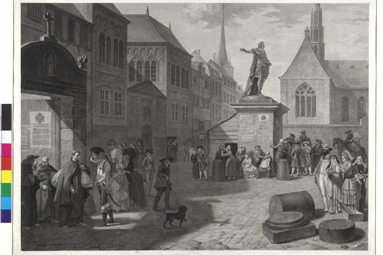 Lukningen af klosteret i de k. k. Østrigs arvelige lande af kejser Joseph II af Léonard Defrance