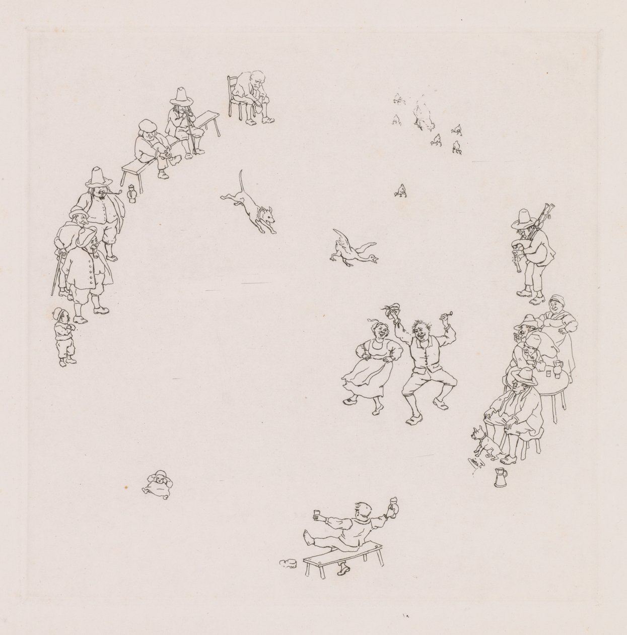 Revelers (Ribauds et Ribaudes) af Léonce Justin Alexandre Petit
