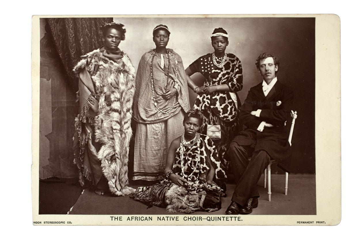 The African Native Choir Quintette, London, ca. 1892 (carbon print) af London Stereoscopic Company