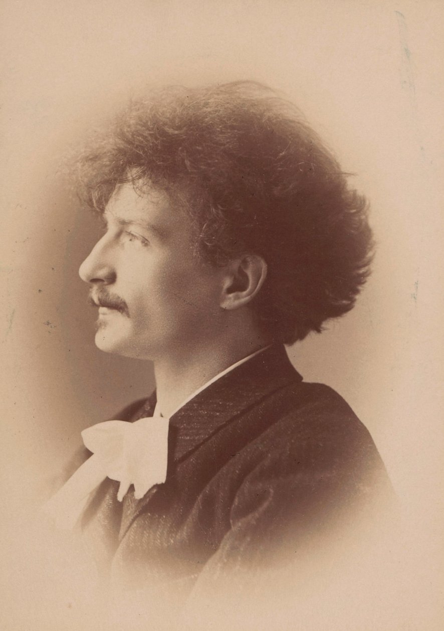 Portræt af komponisten Ignacy Jan Paderewski 1860-1941, 1890. af London . Photo studio Elliott and