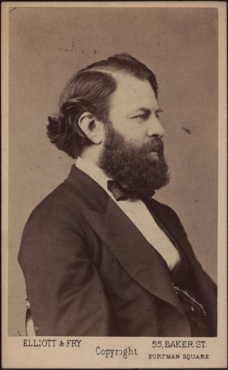 Portræt af violinisten og komponisten Joseph Joachim 1831-1907, ca. 1875. af London . Photo studio Elliott and