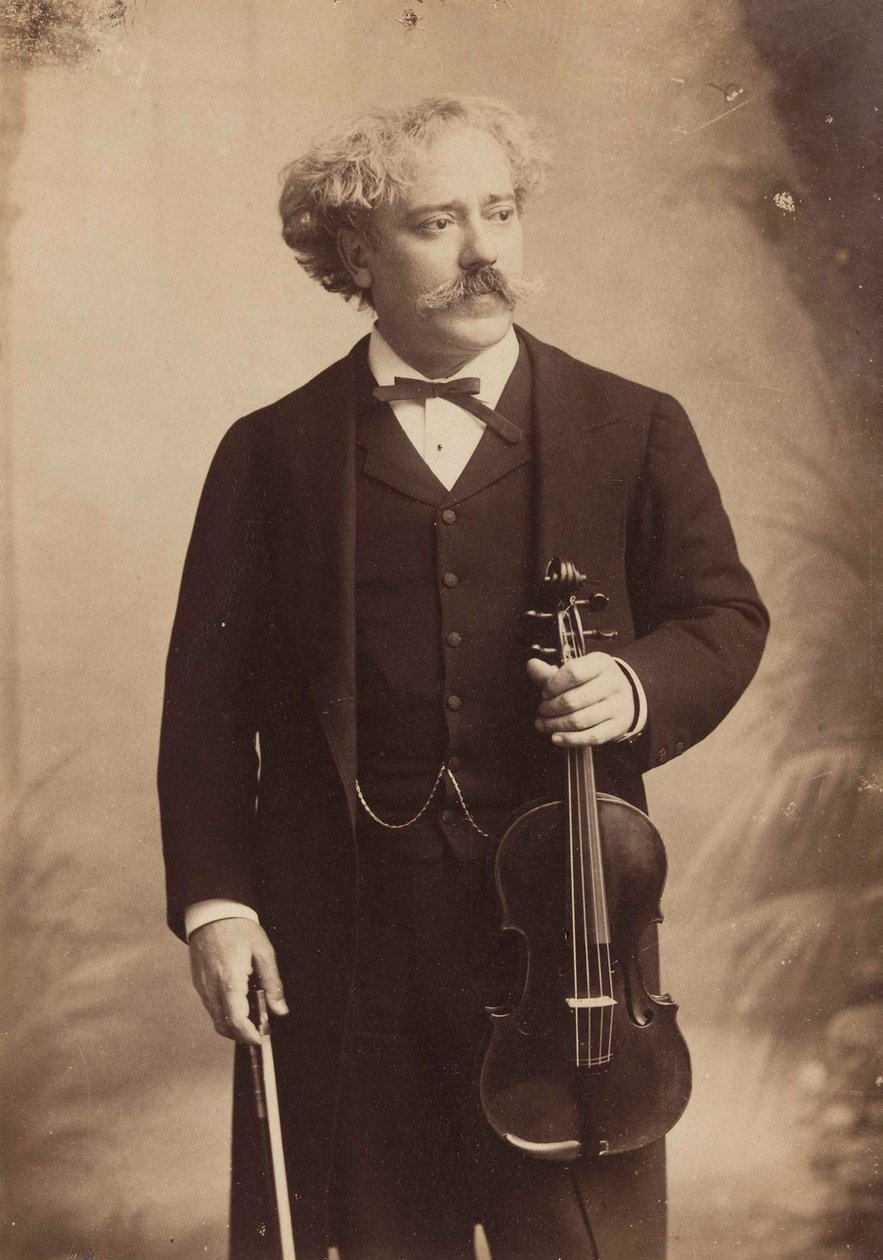 Portræt af violinisten og komponisten Paul de Sarasate 1844-1908, ca. 1895. af London . Photo studio Elliott and