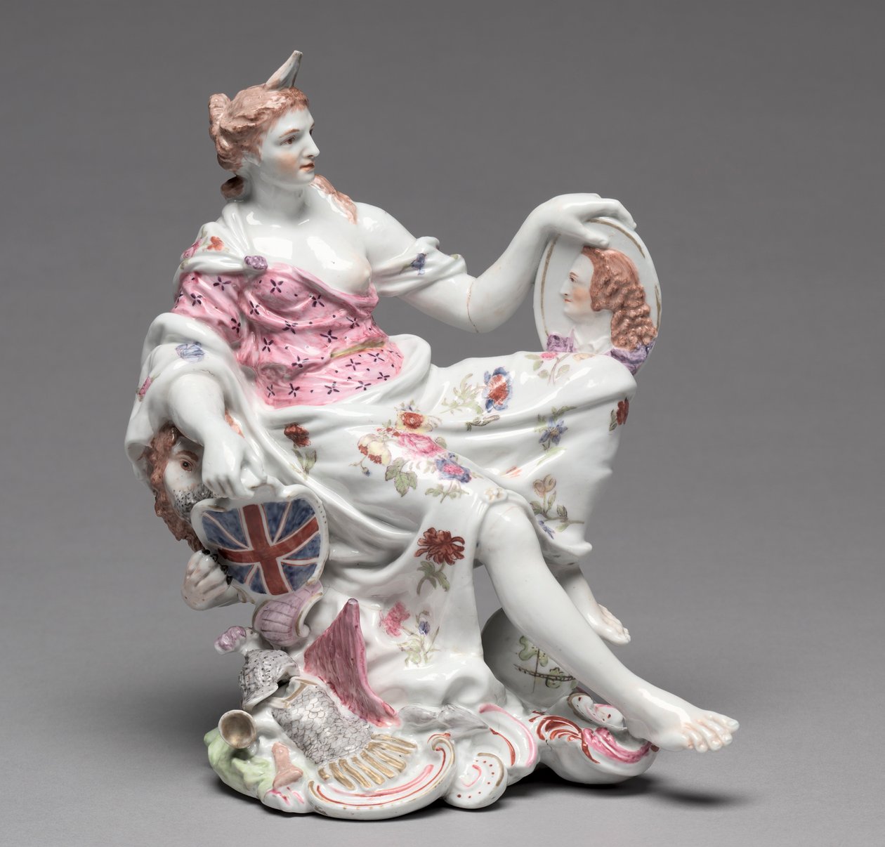 Figur af Britannia, ca. 1750-60. af Longton Hall Porcelain Factory