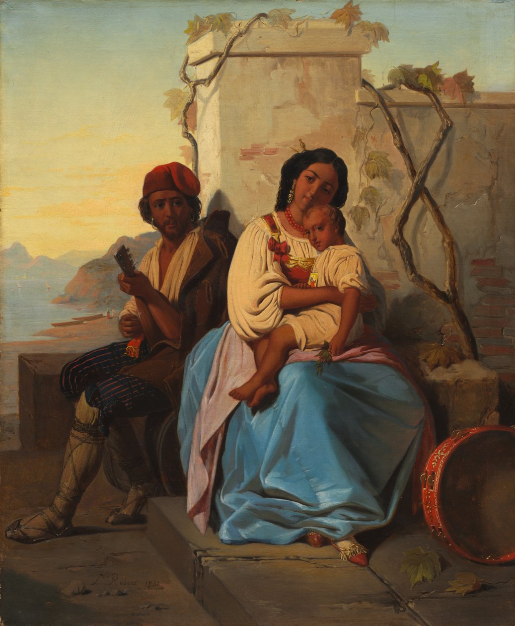 Italiensk scene, ikke dateret. af Léopold Robert