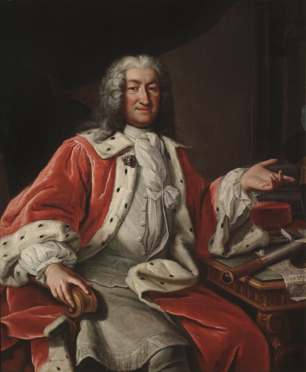Portrait of Arvid Bernard Horn af Ekebyholm (1664-1742) af Lorens Pasch the Elder