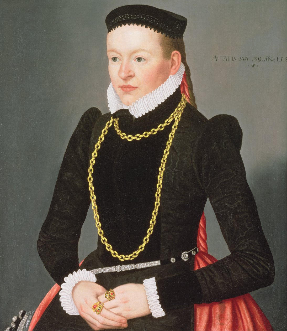 Portræt af en dame, ca. 1585 af Lorenz Strauch