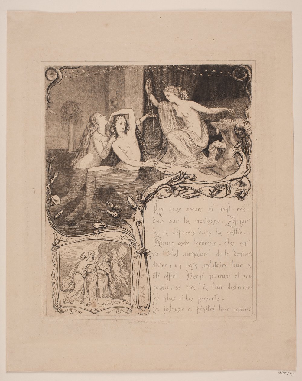 Illustration nr. 7 til "Amor og Psyke" af Lorenz Frølich